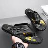 Fashion Summer Mens Leather Beach Flip Flops Summer New Arrival Flat Non-Slip Male Slippers Breathable Fashionable Male Walking Shoes