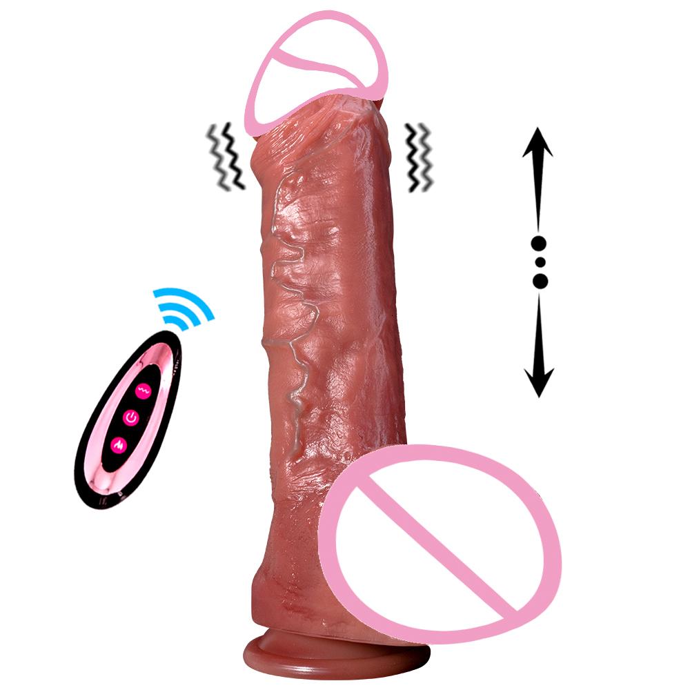 2026 Huge Big Soft Vibrator Heating Realistic Dildo for Woman Men Wireless Telescopic Big Dick Masturbator Penis G Spot Clitoris Stimulator Sex Toys