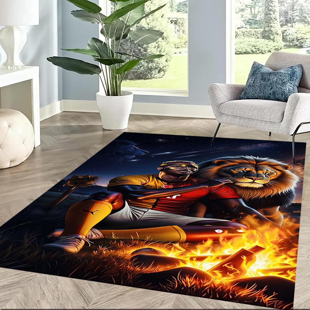 Galatasaray 41 Carpet Design for Balcony Outdoor Dormitory Study room Antislip Carpet Anime Office Decor