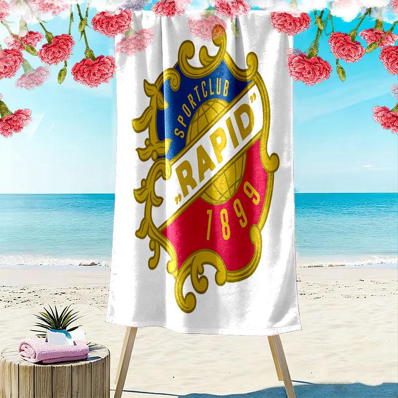 Rapid Vienna team Print Beach Towel, Large Soft Quick Dry Towel for Beach Camping Swimming