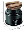 Pearl Metal Kamameshi (Japanese-style Kamameshi) Set with Stove, 1-cup Capacity, Ceramic, Japanese Kaiseki Style, HB-5223