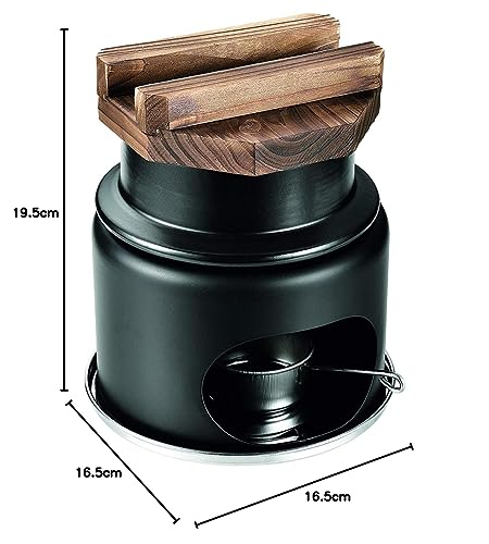 Pearl Metal Kamameshi (Japanese-style Kamameshi) Set with Stove, 1-cup Capacity, Ceramic, Japanese Kaiseki Style, HB-5223