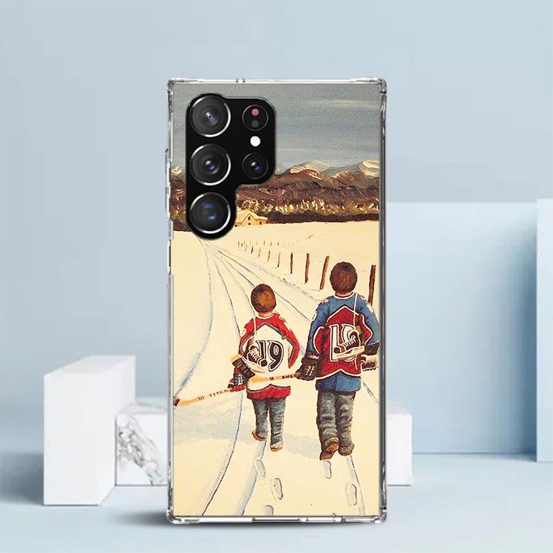 Ice Hockey Rink Sport Phone Case For Samsung Galaxy S24 S25 Edge S26 Ultra S22 S23 Plus S21 + S20 FE Soft TPU Back Cover Galaxy