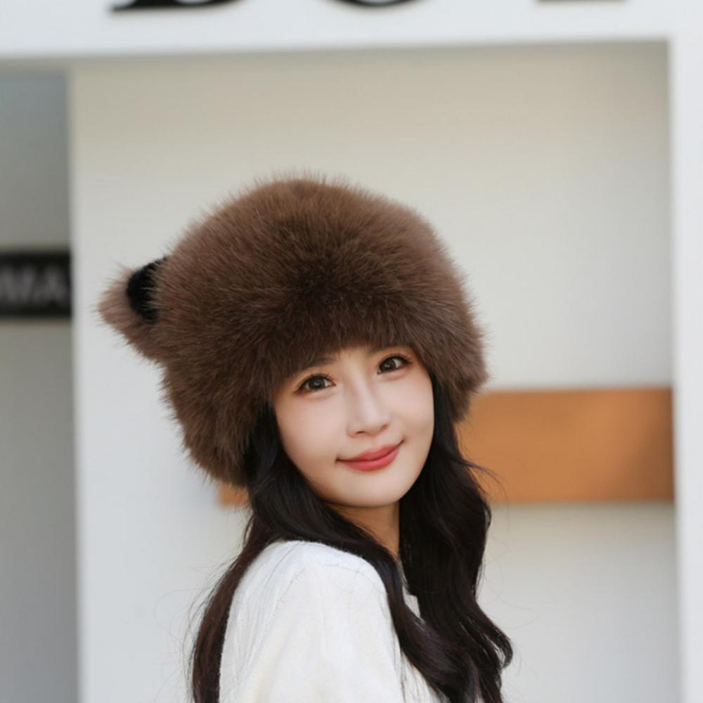 Women's Sweet and Cute Warm Fisherman Hat Autumn and Winter Earmuffs Plush Cute Cold-proof Hat
