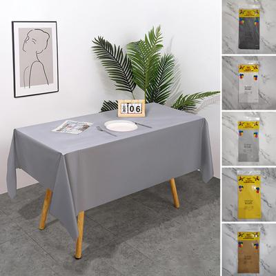 Disposable Tablecloth PE Material Thick Rectangular Table Cloth Easy To Use Solid Color Table Cover Birthday Party Decoration