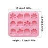 12 Holes Silicone Chocolate Candy Molds Flower Chocolate Molds Ice Cube Gummy Pudding Molds for DIY Cake Decoration Baking Tool