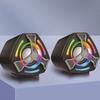 USB Corded Multimedia Speakers With Vibranted Color Effects And Double Connection For Laptop Desktop Devices