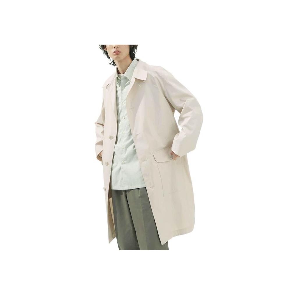 Uniqlo U Series Solid Color Single Breasted Mid Length Trench Coat Men coats Light-Beige 457988-30