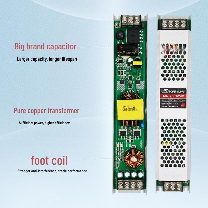 Ultra-Thin 12V DC To 24V LED Strip Power Supply