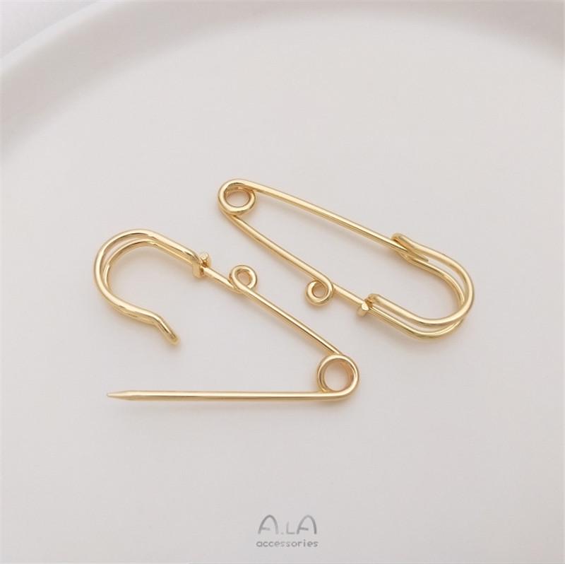 14K Gold Plated Multi-Hanging Pendant Brooch Buckle - Colorfast Accessories for DIY Handmade Projects