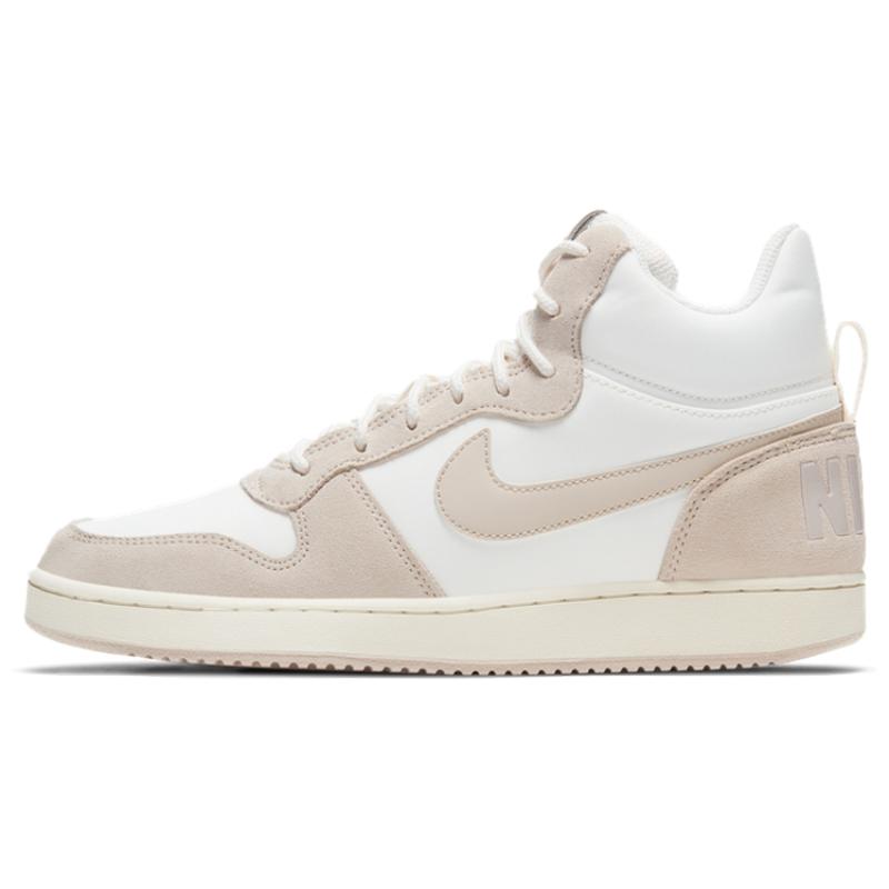 Nike Court Borough Mid Premium Sail Light Orewood Brown Women's  Sneakers  844907-101
