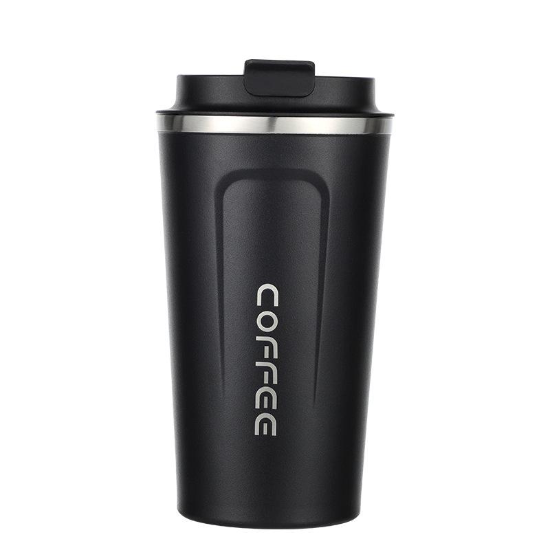 

New 304 stainless steel stretch liner thermos cup business office cold coffee cup gift cup 380ml чорний