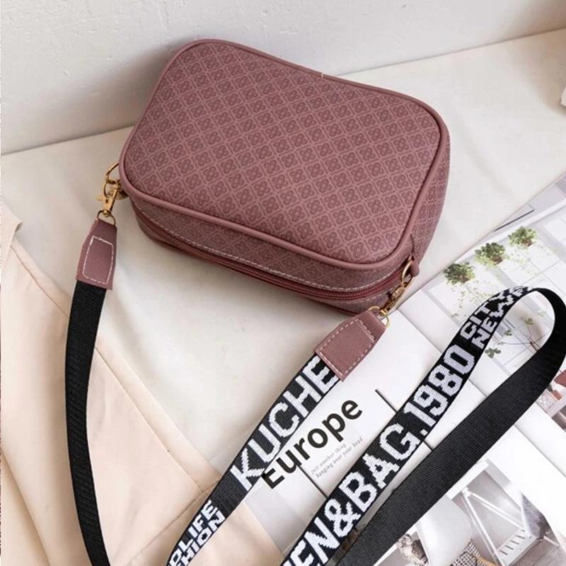 Yogodlns Мода Печать Квадратная сумка для женщин PU Кожа Плечо ...