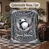 Owl Wisdom Digital World Theme Throw Blanket Custom Name Text Personalized Blanket Soft Cozy Blanket for Home Sofa Bed