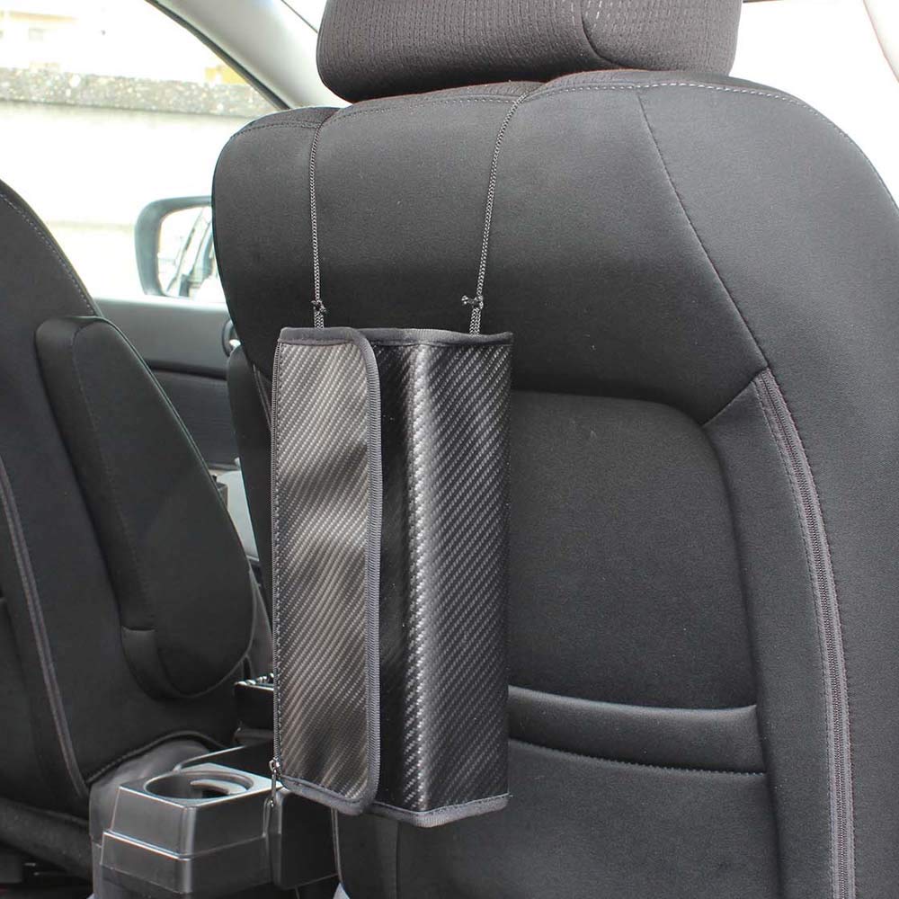 Napolex Fizz Car Tissue Case with Zipper Pocket for Masks and Other Can Fit Plastic Antibacterial and Car Accessory Items, Bags, Odor-Resistant,