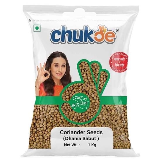 Chukde Dhania Sabut, Coriander Seeds Whole Spices, 1000g 1000GM