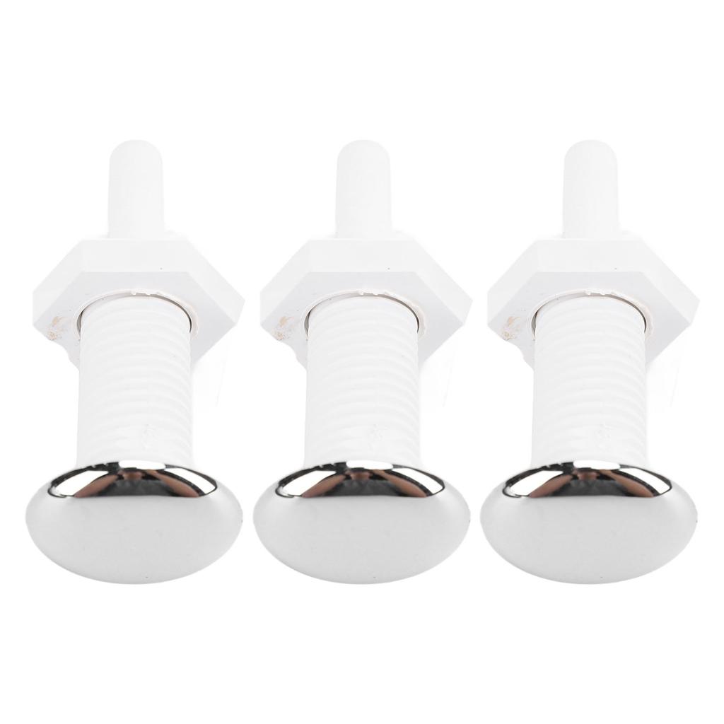 3 bucăți duză de aer pentru cadă, PVC, 30 mm, drept, duză cu jet de bule de aer spa, de înlocuire pentru căzi cu hidromasaj