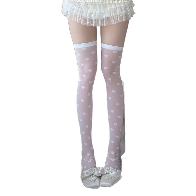 Summer Thin Stockings Transparent Knee Socks Women'S Breathable Versatile Stockings Black Silk Knee Socks Thin Jk Love