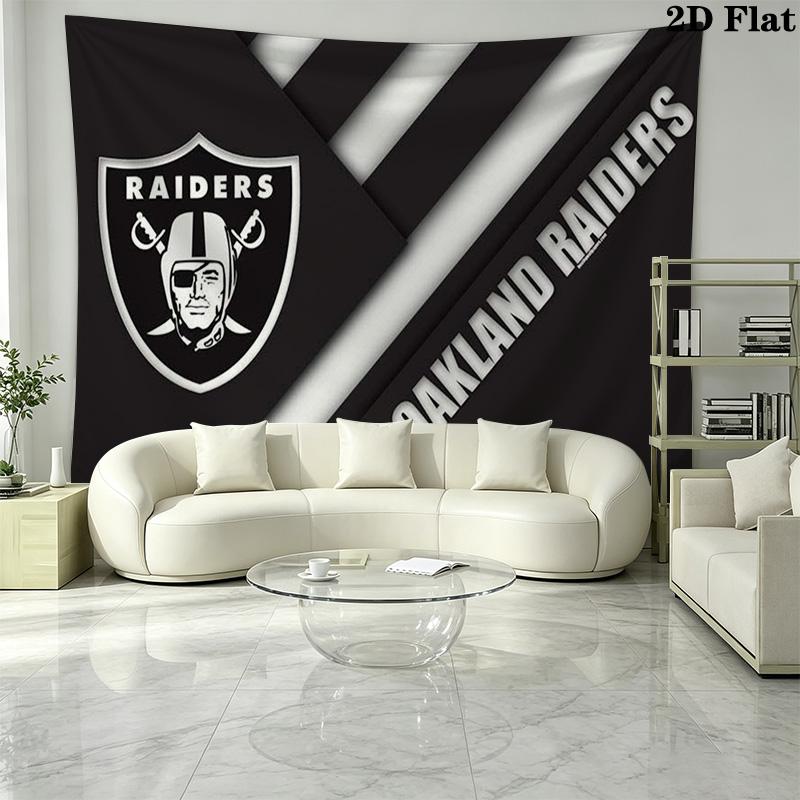 Las Vegas Raiders Wall Tapestry Aesthetic Wall Hanging Printed Fabric Blanket Decorative Tapestries for Bedroom Living Room Home Decor