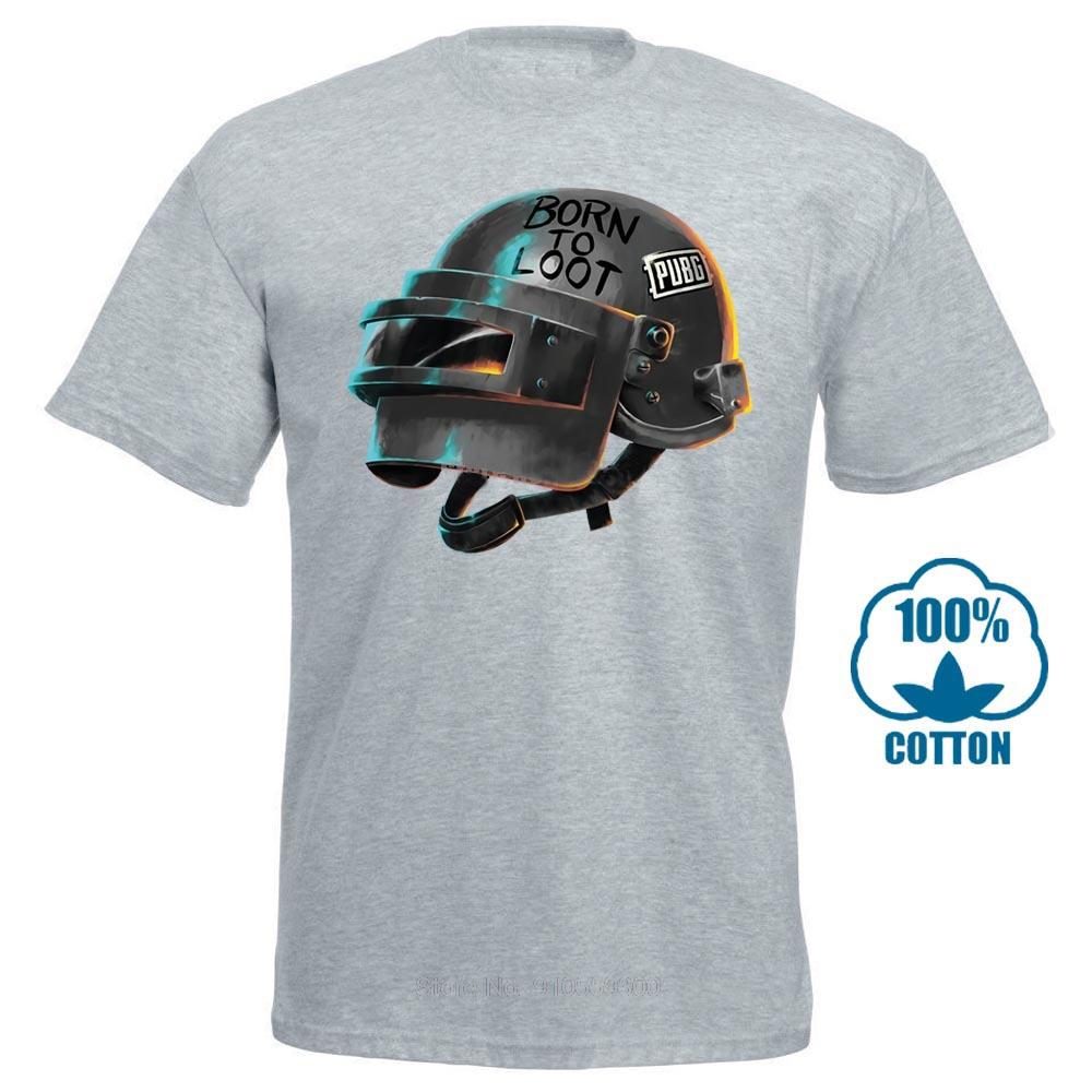 

Playerunknown S Battleground Pubg Born To Loot Black T Shirt Gift For Gamer Cartoon T Shirt Men Unisex New Fashion Tshirt 4XL