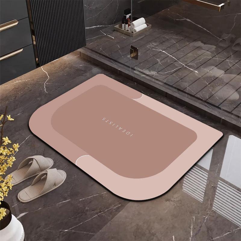 Alfombra de baño absorbente de diatomita antideslizante de 60*90cm, alfombra de ducha suave y de calidad súper alta de secado rápido
