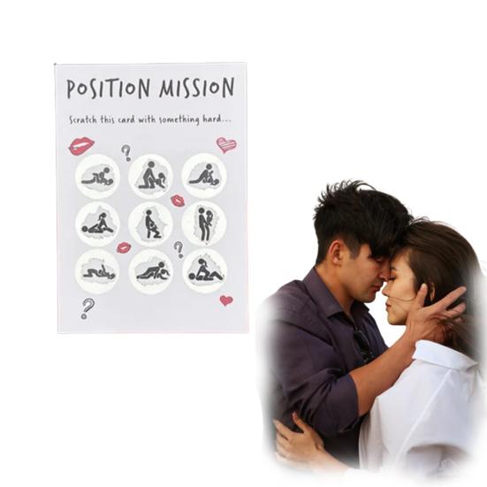 1Pc/3Pcs Scratch Card Naughty Sex Position Scratching Card Anniversary Holiday Romantic Date Night Game for Couples