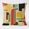 Geometric Colorful Pattern Decorative Pillowcase Living Room Bedroom Square Cushion Pillowcase