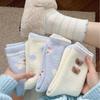 Mid-Calf Plush Socks Thick Warm Home Socks Kawaii Sleep Socks  For Women Ladies