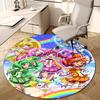 1pc Pretty Cure1 Design Printed Area Round Carpet for Bedroom Living Room Home Decor Rugs Mat Non Slip Mat Rug for Bedside