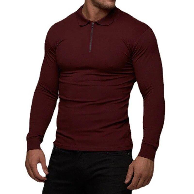 Do The Work Dropship Herbst-Männer, trendiges, personalisiertes Reißverschluss-Revers, einfarbige Arbeitskleidung, einfaches und vielseitiges Freizeit-Poloshirt