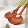 Japanese Style Wooden Soup Spoon With Long Handle Kitchen Utensil Practical Tableware For Home Dining Outdoor Use