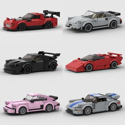MOC City Speed Sport Závodní Auto Model Stavebnice Kabriolet Super Závodní Kostky Rally Vozidlo Hračka Technický Vánoční Dárek