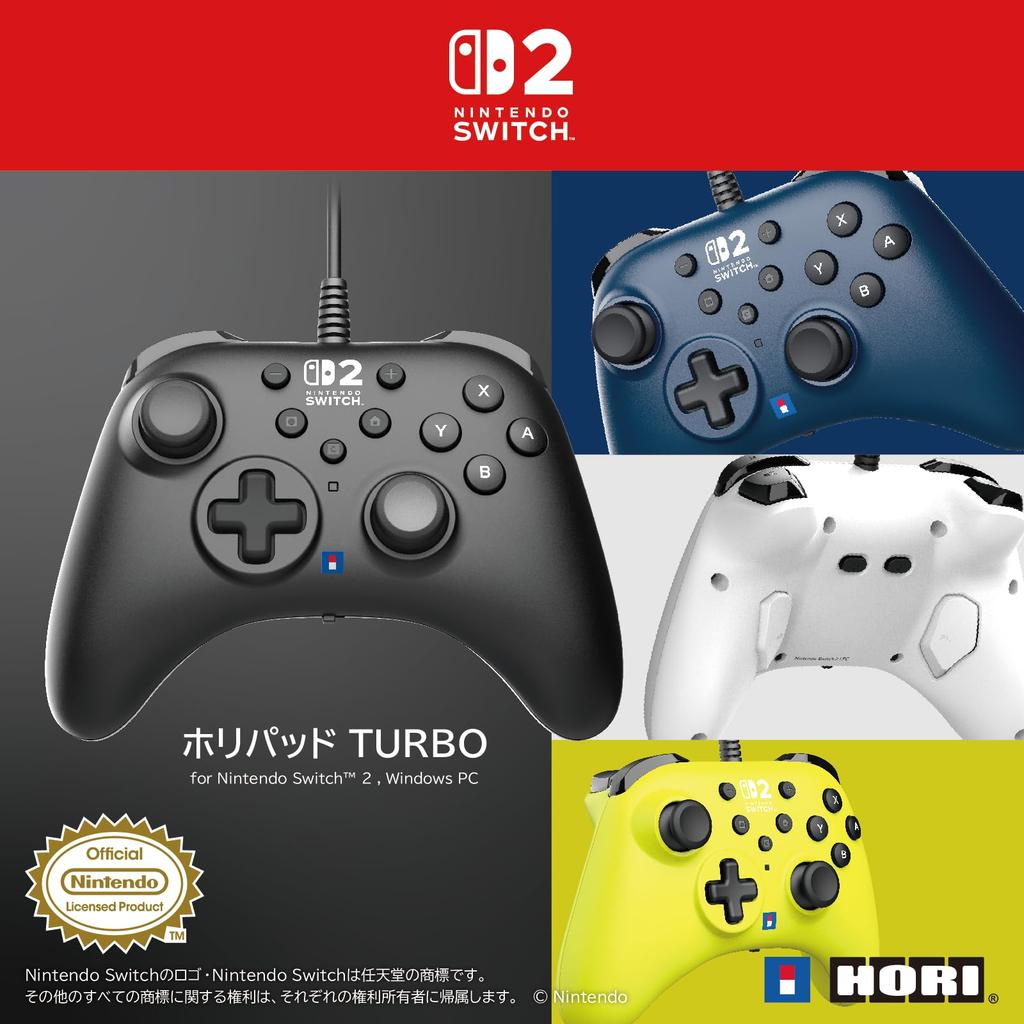 Horipad TURBO for Nintendo Switch™ 2, Windows PC, Navy