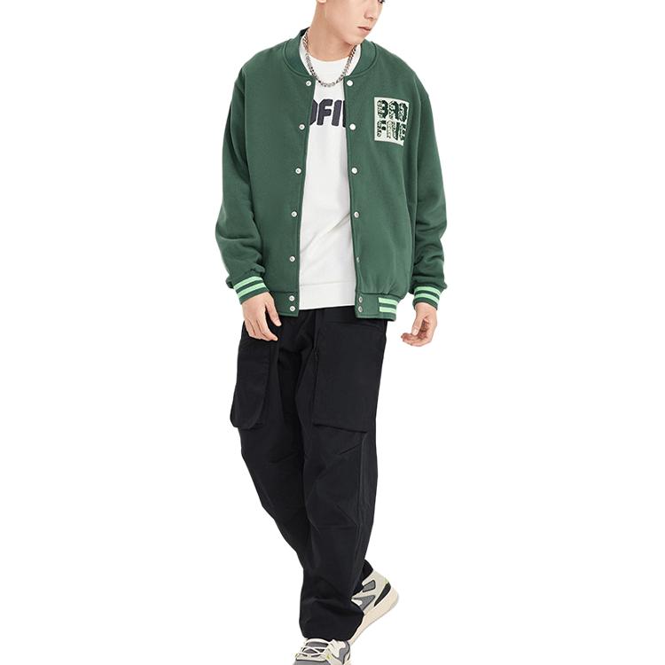 Li Ning Badfive Baseball Jacket Men's Green AJDS039-4