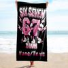 1PC Custom Name "Six Seven Bruh Energy" Beach Towel Highly Absorbent And Sand-Resistant Towel for Swimming, Pool, Yoga, And Travel Lightweight