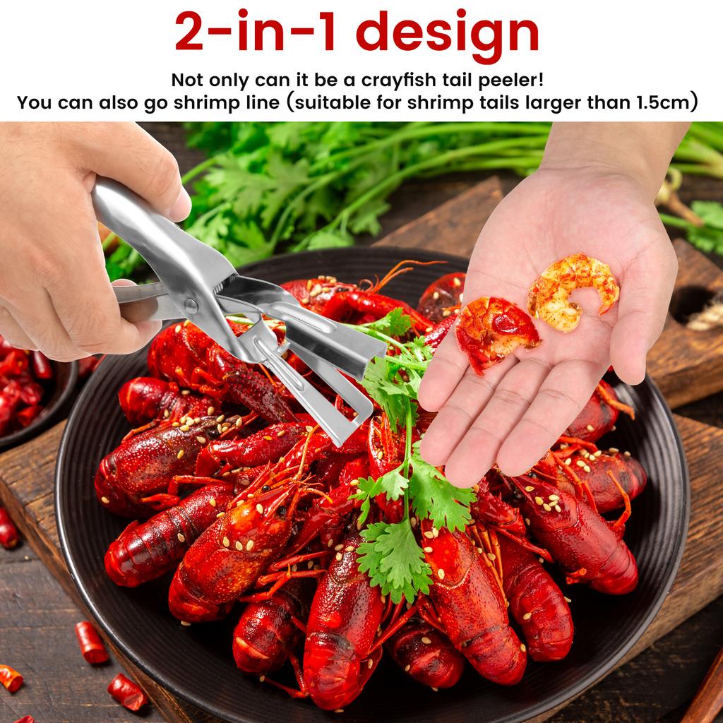 3 Pcs Crawfish Peeler Stainless Steel Crawfish Sheller Tool Efficient Crayfish Peeler for Home Gathering Holiday Seafood Party