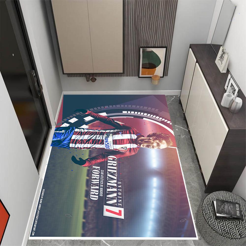 Griezmann's Jersey Floor Mat Design for Balcony Entryway Outdoor Playrooms Anti-slip Rug Anime Office Decor Wedding Party Gift