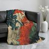 Japanese Kitsune Fox Blanket Soft Throw Blanket for Home Bedroom Bed Sofa Picnic Travel Office Rest Cover Blanket Gift