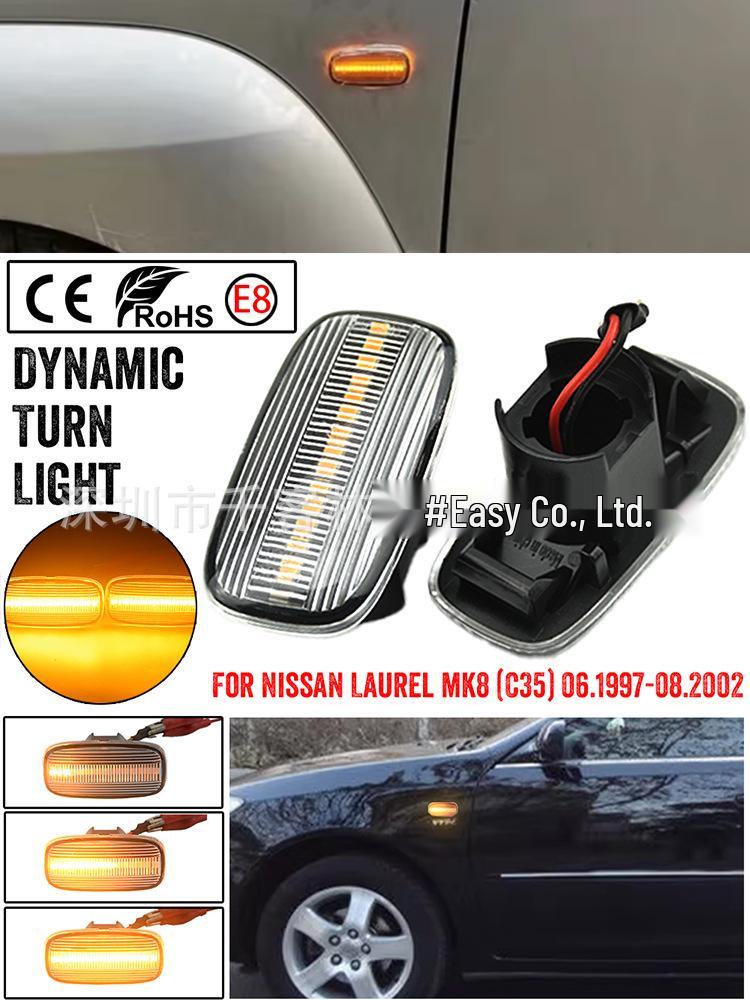 Nissan, Infiniti, Renault C24 G10 P11 P12 R34 Fender LED Flowing Turn Signal Side Lights
