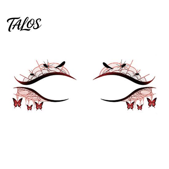 Adesivi Sicuri Amici della Pelle Tatuaggi Temporanei Viso Halloween per Donne, Ragnatela Zucca Impermeabile Arte Occhi Mascherata Carnevale Cosplay Trucco