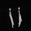 Light Luxury Style Long Fringed Earrings Femininity Showing Face Thin Earrings Cold Wind Earrings