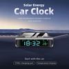 Solar Car Digital Clock In-Car Temperature Display with Time/Date/Temperature Display Car Dashboard Digital Clock for Truck