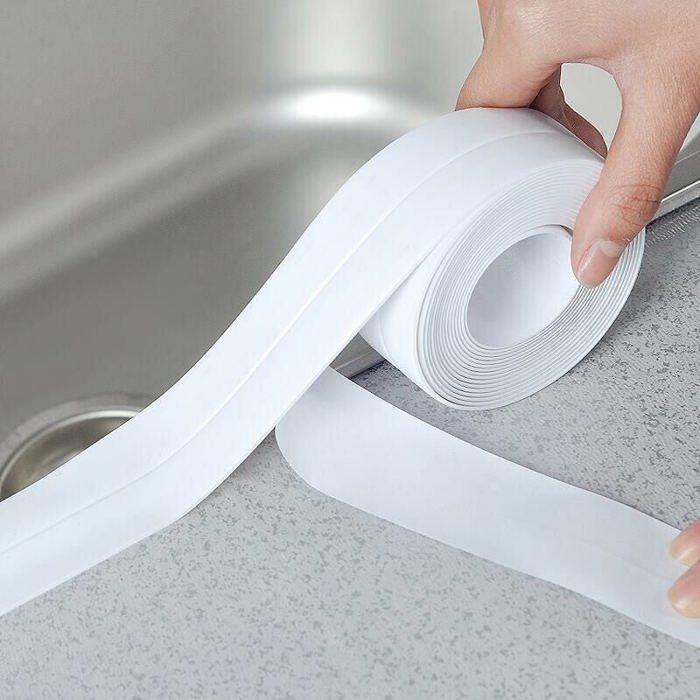 Roll of Adhesive Seals Kitchen and Bathroom Thickness 2.2cm Length 3.2m White