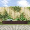Raised Bed Brown 320 x 80 x 44 cm Steel