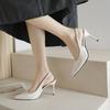 Fashion Stiletto Single Shoes Autumn New Pointed Toe Shallow Mouth One Strap Anti-slip Wear-resistant High Heels