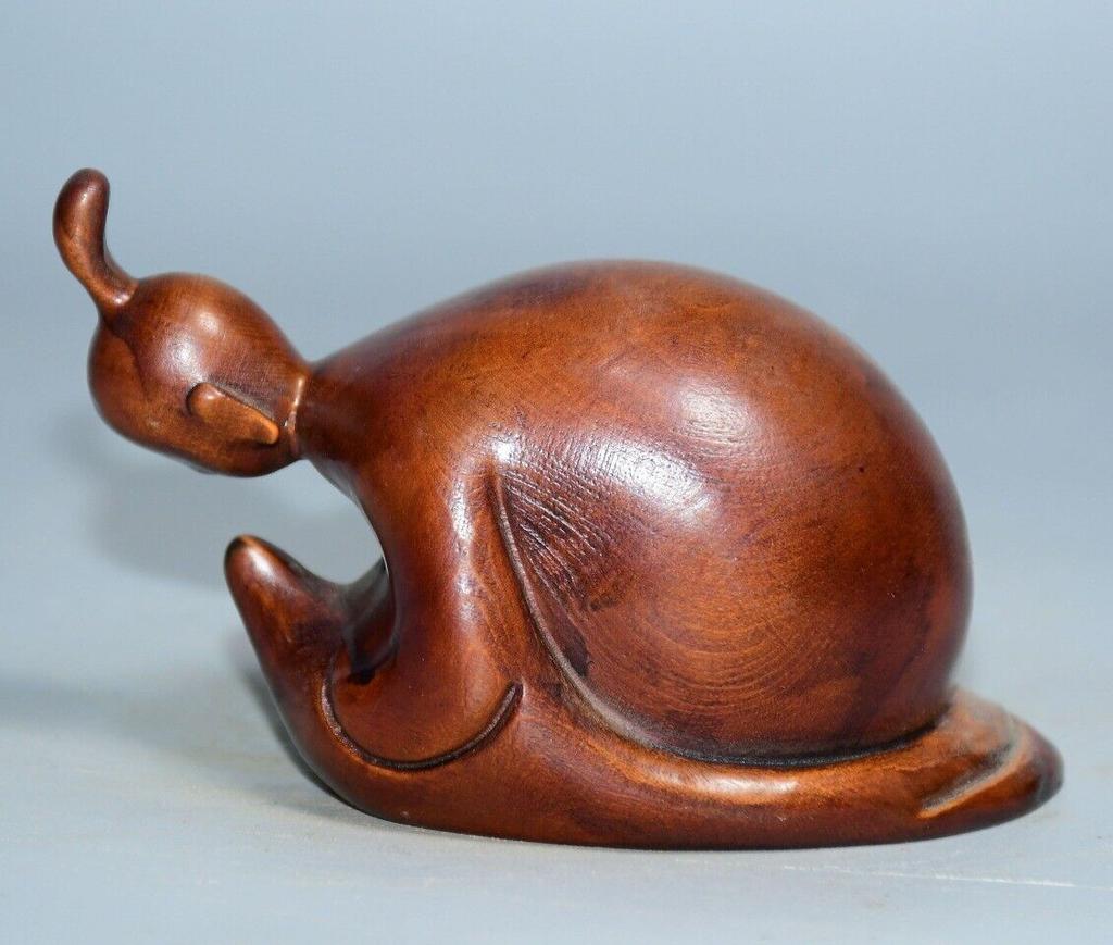 Chinese Antique Boxwood Wood Carving Exquisite Statue Collection Nice Art Work