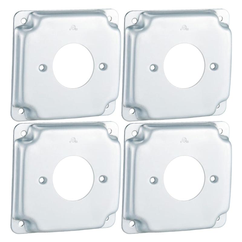 

4Pieces Portable Sturdy Galvanized Alloy Outlet Panel Covers Accessory with 4Inch Electrical Box Childproof Designs 1