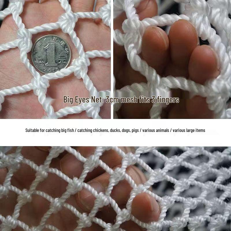 Thickened Hand-Woven 6000 Denier Nylon Fishing Landing Net Bag