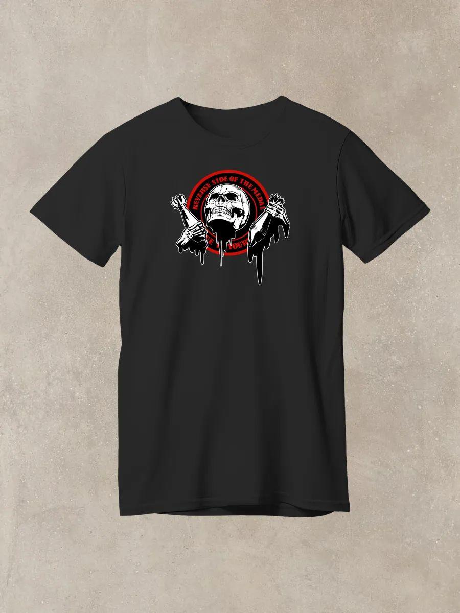 Black/white 100% cotton T-shirt with Slipknot rock print 3XL