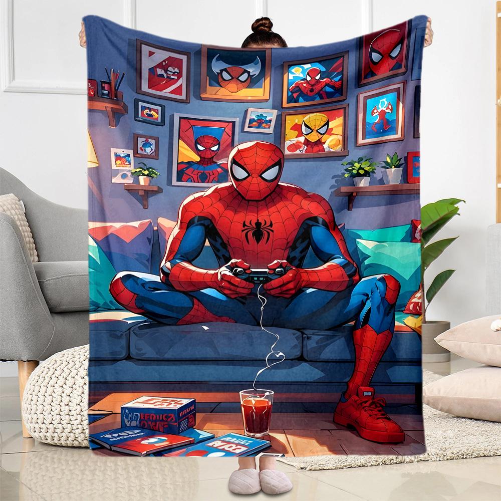 1pc Spider-Man: Scarlet Spider blanket Soft and Warm for Sofa Office Camping Travel Livingroom Great Gift for Friends and Family Comfortable